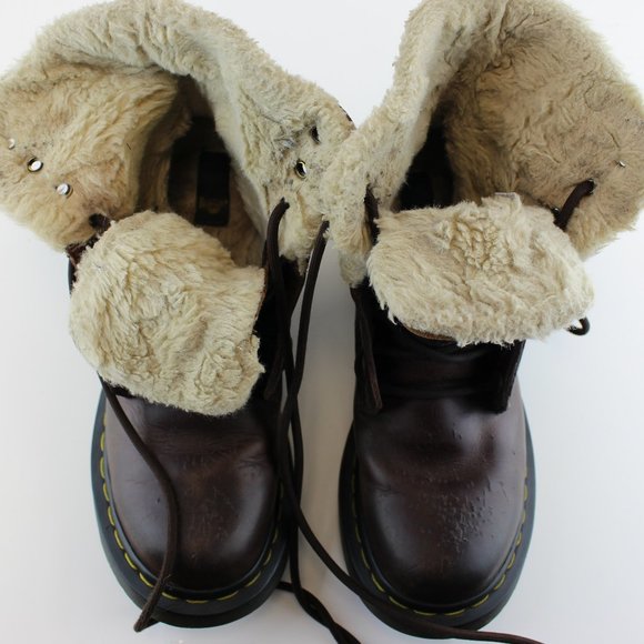 Dr Martens Brown Leather Wool Lining Boots (37 EU - 6 US) - Picture 3 of 11